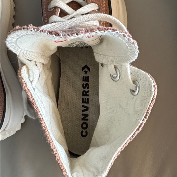 Converse Brown High-Top Sneakers with Chunky Platform Sole sz 6.5 - Picture 6 of 8